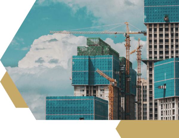 a group of tall buildings under construction